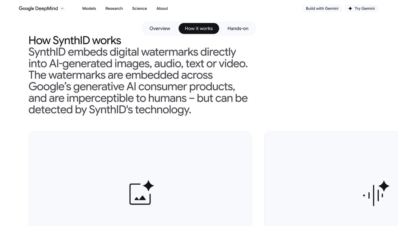 Google Deepmind page on SynthID