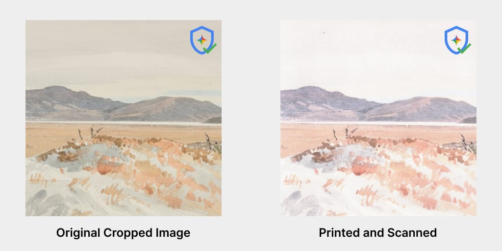 Comparison - Original SynthID and Scanned Image