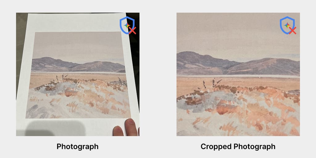 Comparison - Photographed Print and Cropped Photographed Print